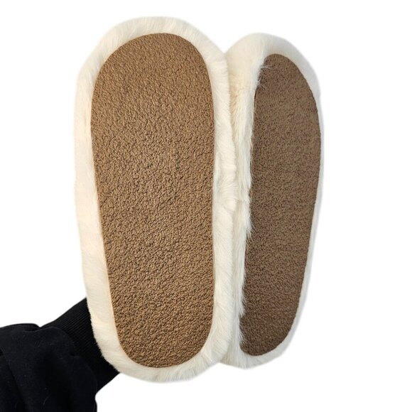 Anthropologie Maeve Womens Fluffy Hard Sole Slip On Slipper Shoes, Size L 10-11 - Picture 5 of 7